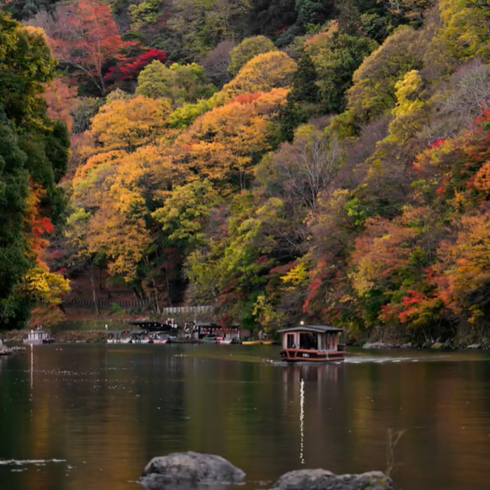 Podzimní Japonsko Kjóto Arashiyama