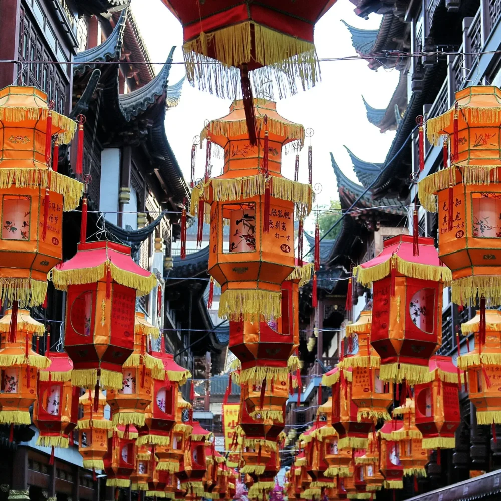 Shanghai lampiony, China