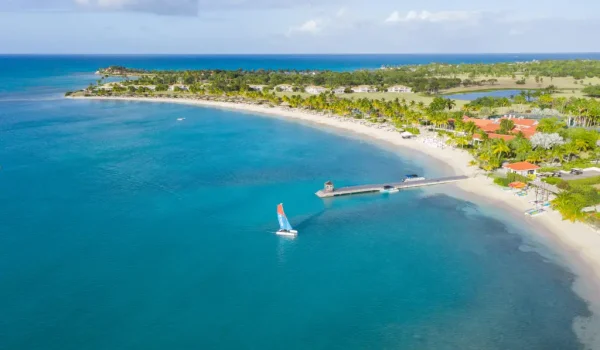 Jumby Bay Island aerial